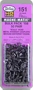 Kadee No 158 Whisker coupler Bulk Pack. 50 pair