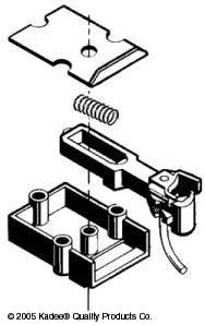 Kadee No 820 Straight Centerset Shank Couplers with Standard Body Mount Gear boxes - 1 scale.