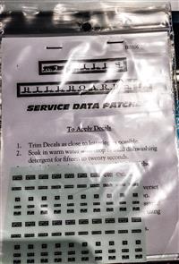Service Data Patches Decals