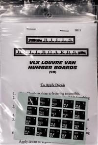VLX Louvre Van Number Boards VR Decals VLX Louvre Van Number Boards VR Decals