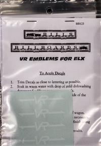 VR Emblem Decals - White VR Emblem Decals - White