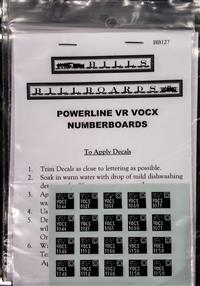 Powerline VR VOCX Number Board Decals Powerline VR VOCX Number Board Decals