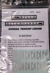 VR Teacup Logo Decals - Silver VR Teacup Logo Decals - Silver