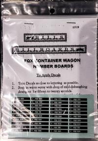 FQX Container Wagon Number Board Decals FQX Container Wagon Number Board Decals