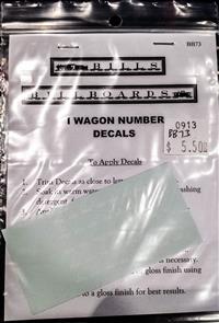 I Wagon Number Decals I Wagon Number Decals