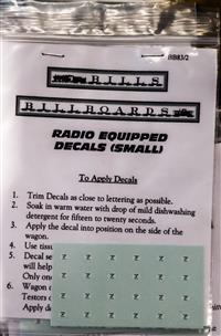 HO Radio Equipped Railway Decals -  Small