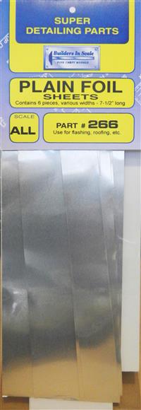 Plain Metal Building Sheets - Foil -  6 assorted