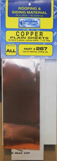 Plain Copper Building Sheets - Foil - 6 assorted Plain Copper Building Sheets - Foil - 6 assorted